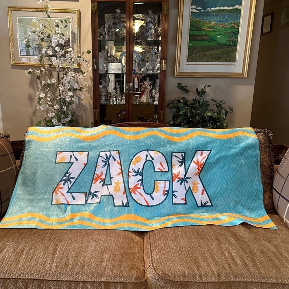 Personal Creations Beach Towel - ZACK ordered wrong spelling! NWT
